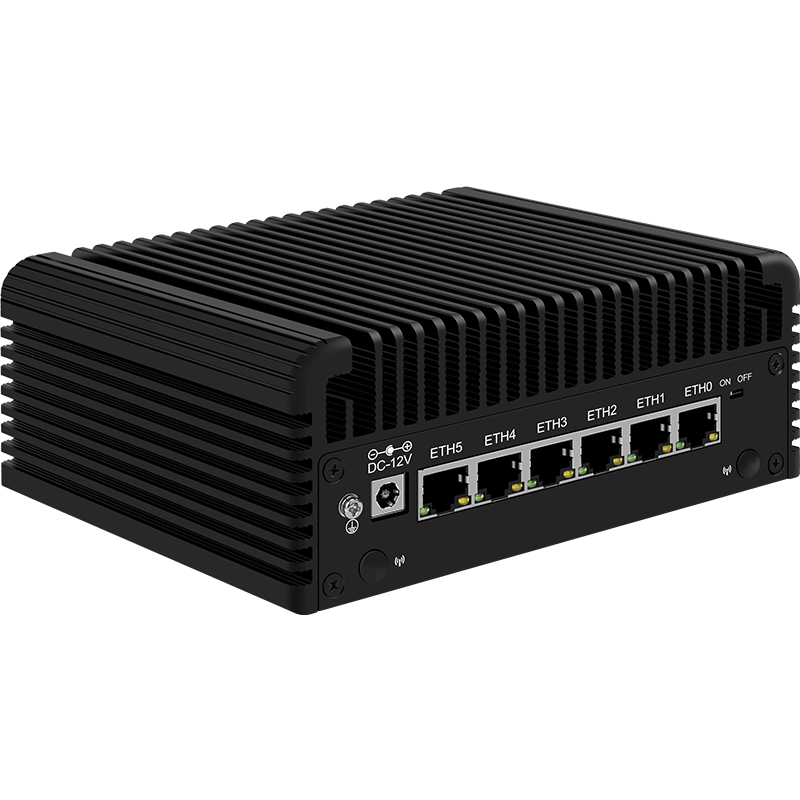 6 LAN FIREWALL APPLIANCE 2.5G ROUTER 12TH GEN INTEL I3-N305/N100 DDR5 2*NVME 2*SATA3.0 FANLESS MINI PC ESXI PROXMOX HOST