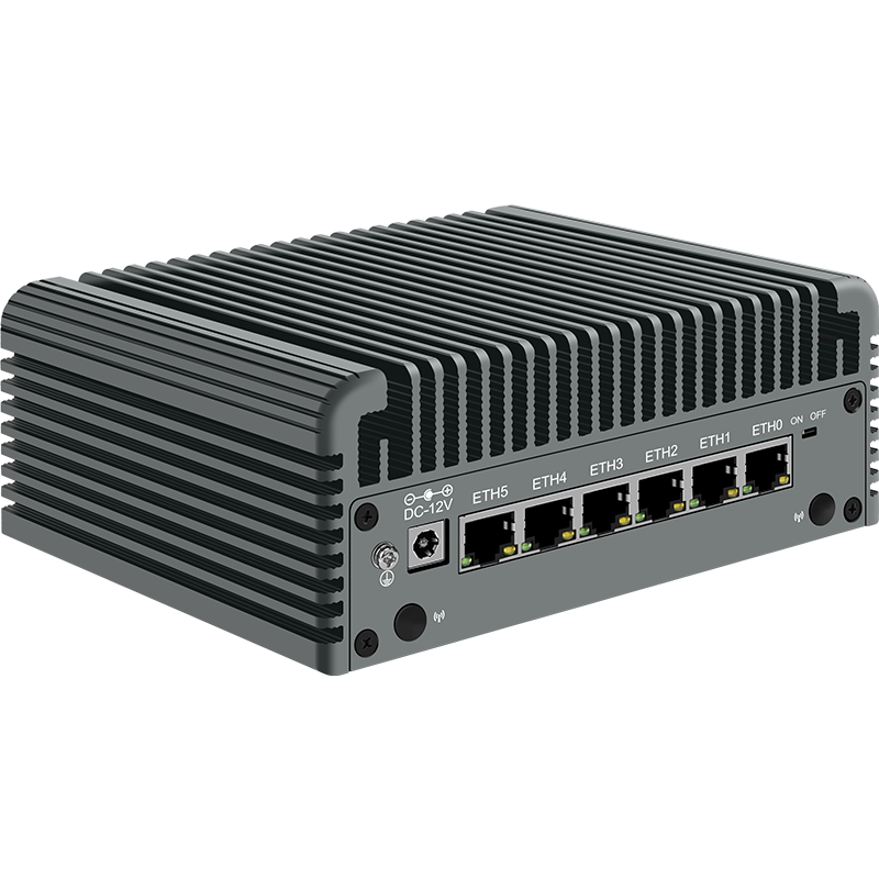 6 LAN FIREWALL APPLIANCE 2.5G ROUTER 12TH GEN INTEL I3-N305/N100 DDR5 2*NVME 2*SATA3.0 FANLESS MINI PC ESXI PROXMOX HOST