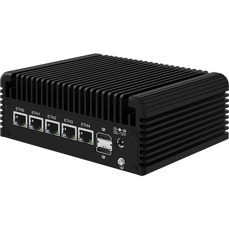 N100/N200/i3-N305 5-network Fengshang version soft 5-network 2.5G dual M.2 dual SATA dual HDMI/DP/multi-network port mini host