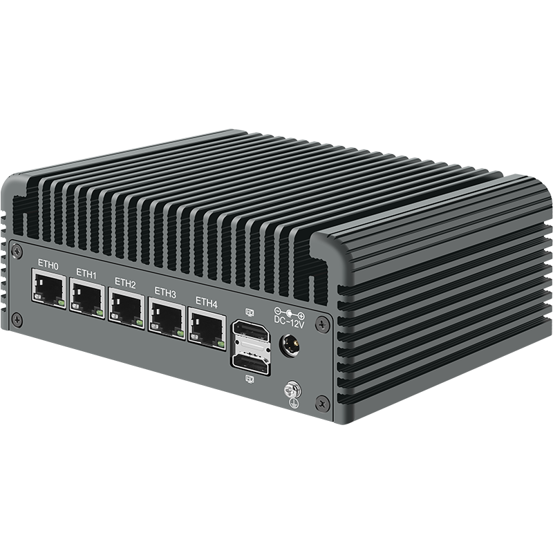 N100/N200/i3-N305 5-network Fengshang version soft 5-network 2.5G dual M.2 dual SATA dual HDMI/DP/multi-network port mini host