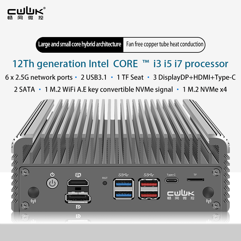 CWWK 12th generation i3/i5/i7 series small and large core hybrid architecture mini host