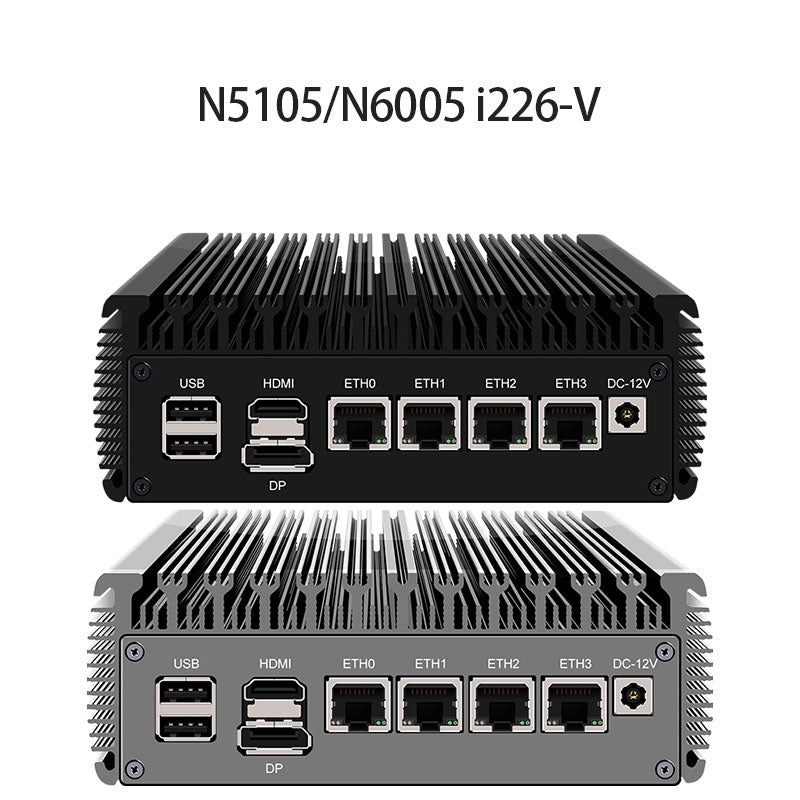 Newly Upgrade V5 version N5105/N6005 i226-V Softroute Mini-host /PVE/ESXI Fansless Energy Saving PC