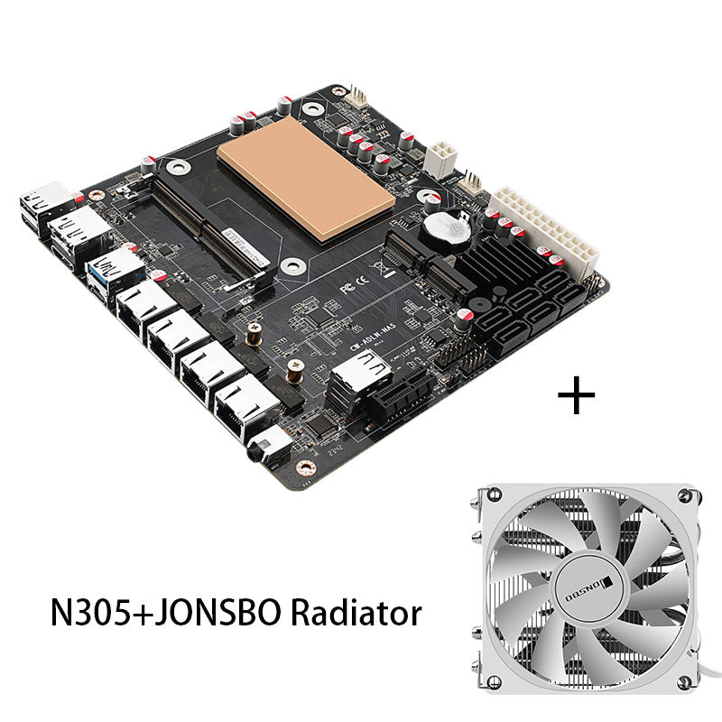 CWWK N100/i3-N305 six-bay NAS monster board/4x 2.5G/6x SATA3.0/2x M.2 NVMe/115X radiator ITX board type motherboard