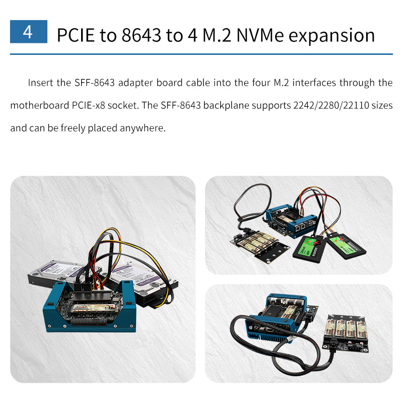 Magic Computer N100 small host PCIe x8 slot 4NVme supports expansion of 2x10G network card DIY players’ new favorite 3D printing