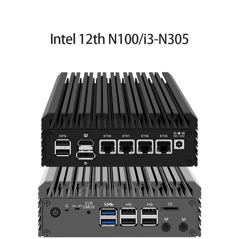 Intel 12th generation N series 8-core new member N95/N100/N200/N305 fanless mini host soft router