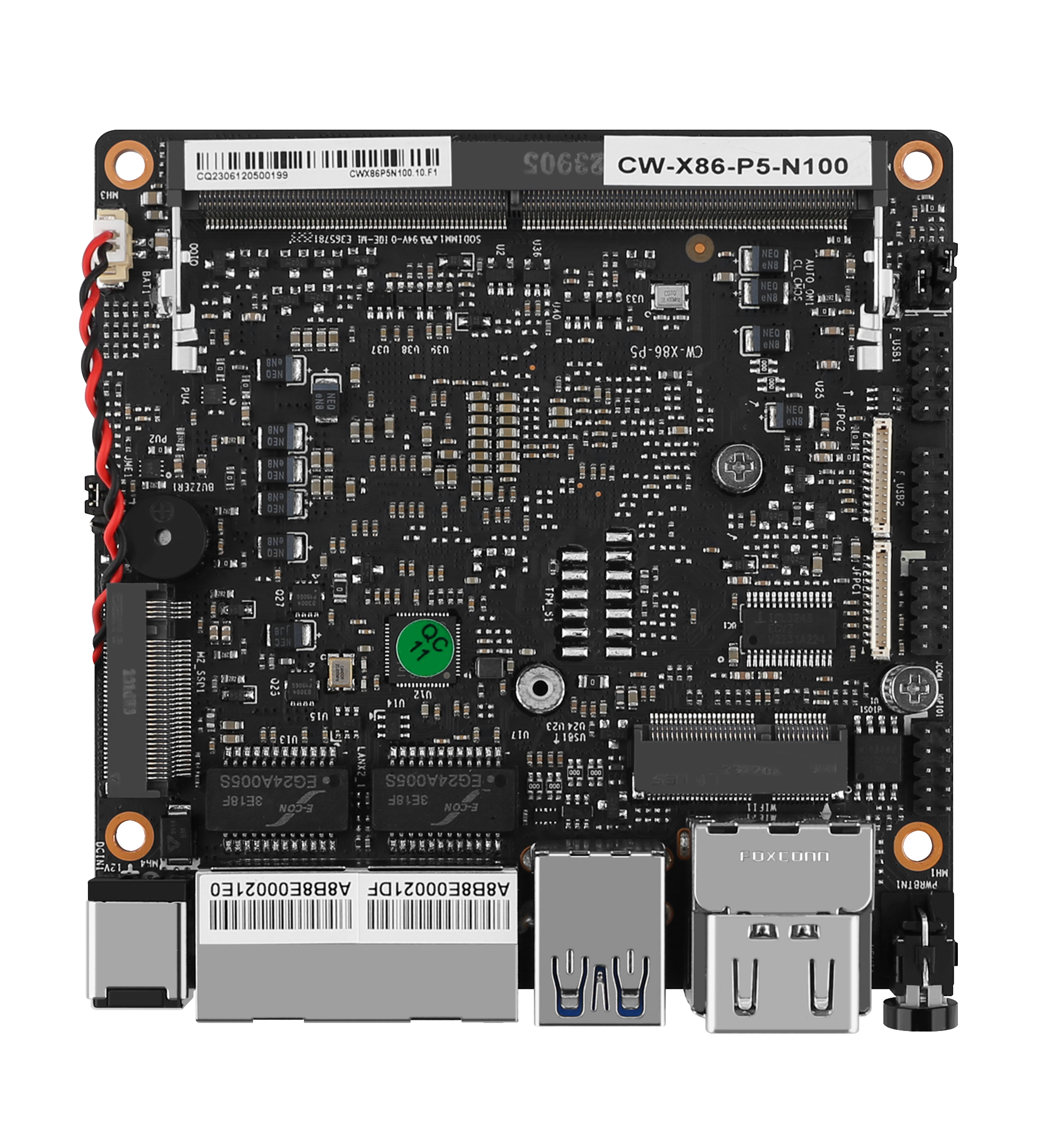 X86 P5 DEVELOPMENT BOARD SUPER MINI ROUTER 12TH GENERATION INTEL N100 N200 I3-N305 DDR5 4800MHZ FIREWALL PC 2X I226-V 2.5G LAN SEND TWO SATA CABLES