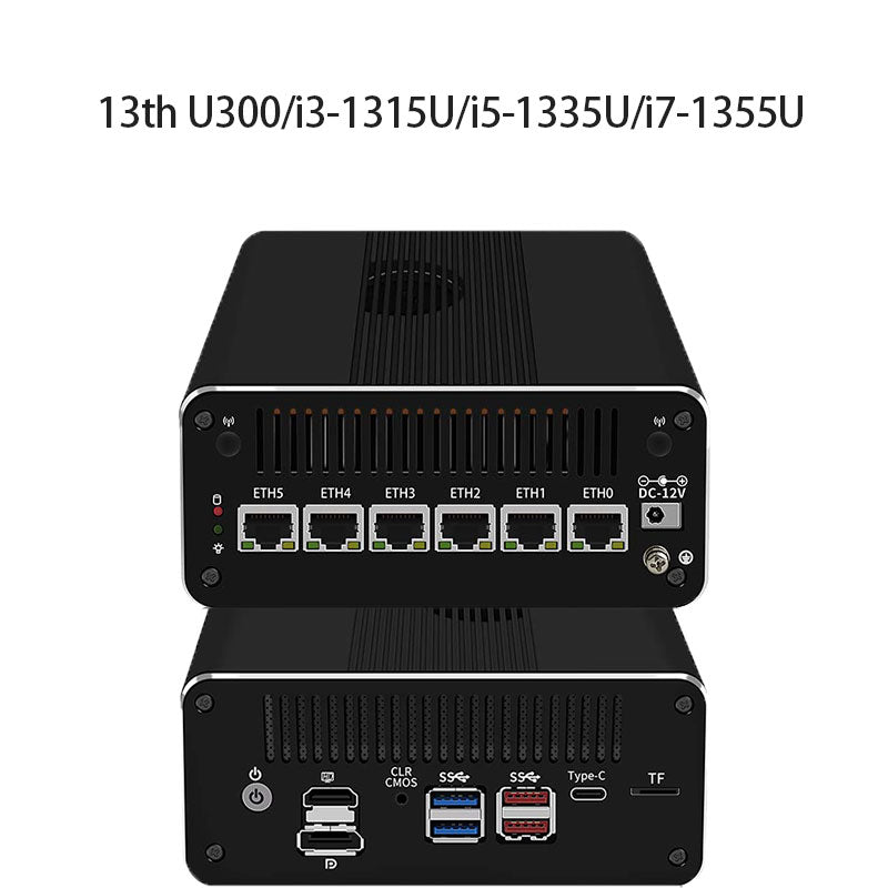 13th Generation 2.5G Soft Router Intel U300 I3-1315U 6x Intel I226-V Fanless Mini PC Firewall Device Proxmox Pfsense