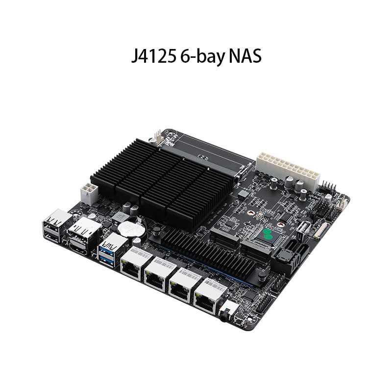 J4125 4x Intel i226-V 2.5G Nics NAS Motherboard 2x M.2 NVMe Six SATA3.0 2*DDR4 HDMI2.0 DP Mini ITX board type motherboard