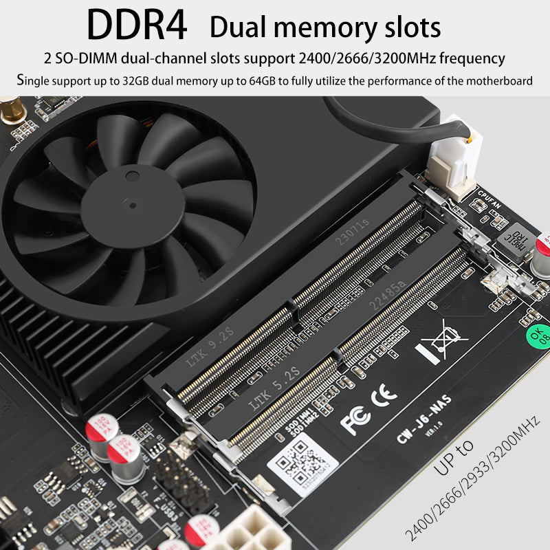 J6413 NAS Board / Six SATA3.0/ Dual M.2/ I226-V Nics.