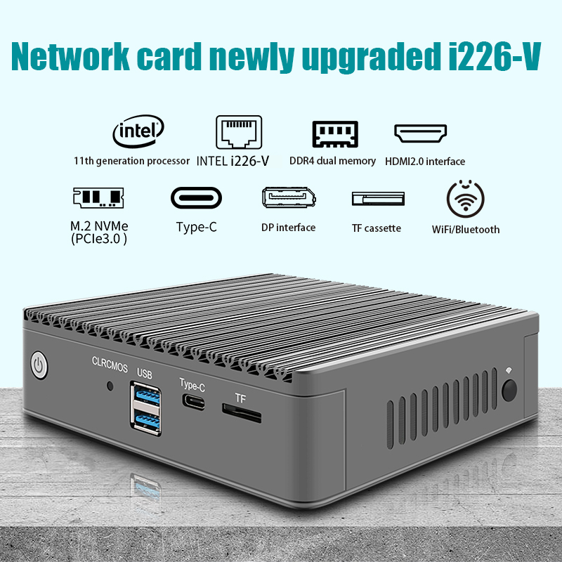 Upgrade i226-V N5105 V5 Softroute Mini-host /PVE/ESXI Fansless Energy Saving PC Affordable Edition.